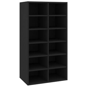 vidaXL apavu plaukts, melns, 54x34x100,5 cm, inženierijas koks