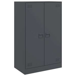 vidaXL kumode, antracītpelēka, 67x39x107 cm, tērauds