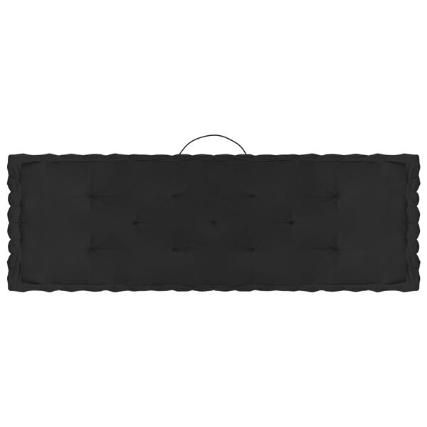 vidaXL pale&scaron;u dīvānu spilveni, 5 gab., melna kokvilna