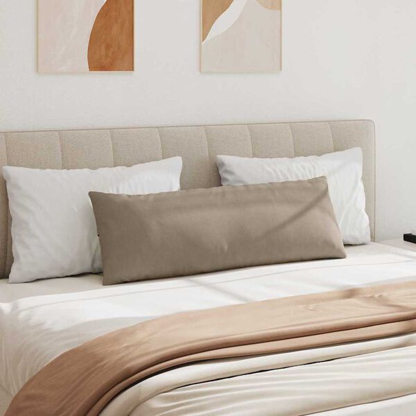 vidaXL Dīvāna spilveni 2 pcs Pelēkbrūna 120 x 40 cm audums