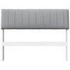 vidaXL Mīkstināts gultas galvgalis Gai&scaron;i pelēks 100 cm