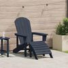 vidaXL Adirondack krēsls Tumši zils 74 x 82 x 92cm HDPE