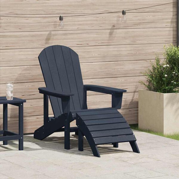 vidaXL Adirondack krēsls Tumši zils 74 x 82 x 92cm HDPE