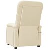 vidaXL elektrisks atpūtas krēsls, atgāžams, krēmkrāsas audums