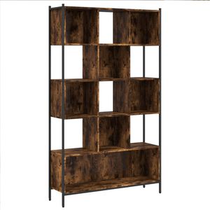 vidaXL grāmatplaukts, ozola krāsa, 102x28x172 cm, inženierijas koks