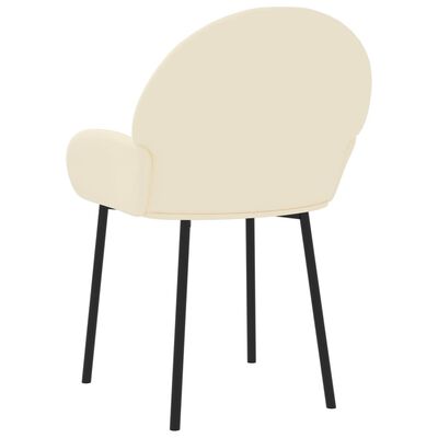 vidaXL virtuves krēsli, 2 gab., krēmkrāsas mākslīgā āda