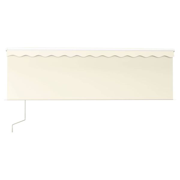 vidaXL izvelkama markīze ar žalūziju, 4x3 m, automātiska, krēmkrāsas