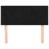 vidaXL gultas galvgalis, 100x5x78/88 cm, melns samts