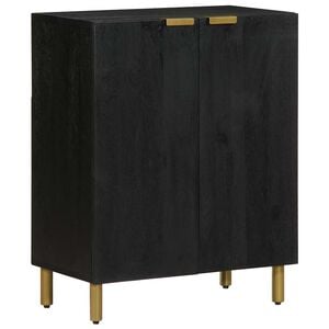 vidaXL kumode, melna, 60x33x75 cm, inženierijas koks
