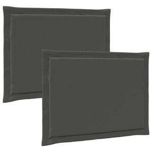 vidaXL Sēdvietas spilventiņi 2 pcs Antracīta 47 x 36 x 2 cm Poliesters