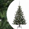 vidaXL Mākslīgā Ziemassvētku egle ar bumbiņu 120 cm 150 LED