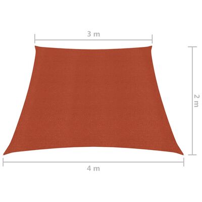 vidaXL saulessargs, 160 g/m², sarkanbrūns, 3/4x2 m, HDPE