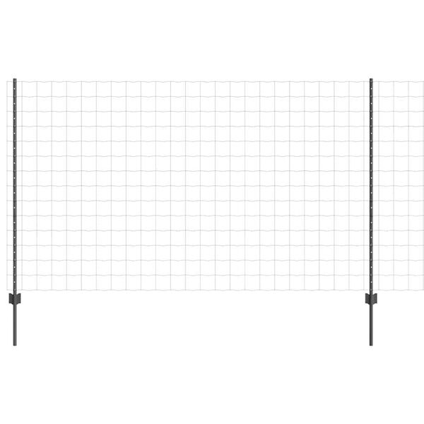 vidaXL Žogs ar stabu Pelēka 1,4 x 10 m Tērauds un PVC