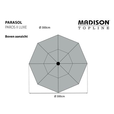Madison saulessargs Paros II Luxe, 300 cm, zeltains