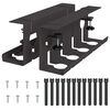 vidaXL Galda kabeļu organizators 2 gab. Melns 43 x 10 x 15 cm Tērauds