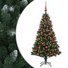 vidaXL Mākslīgā Ziemassvētku eglīte ar rotājumiem 120 cm 150 LED