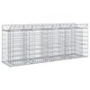 vidaXL Gabions pacelta gulta 2 pcs Sudraba 200 x 50 x 80 cm
