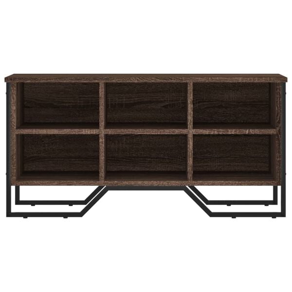 vidaXL apavu skapītis, brūna ozolkoka, 90x38x45,5cm, inženierijas koks