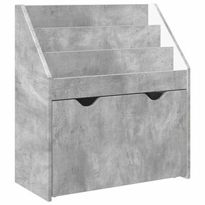 vidaXL Bērnu grāmatplaukts Betona pelēks 60 x 29,5 x 69 cm
