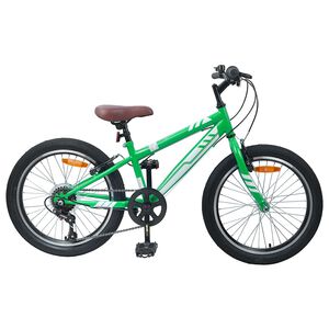 vidaXL Kalnu Velosipēds 20 Collas 6-Speed iedots 5-8 gadu vecumam Zaļa