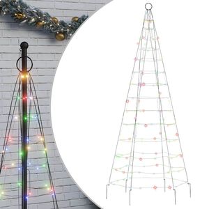 vidaXL LED Ziemassvētku eglīte 200 LED Krāsains 180 cm