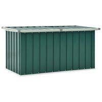 vidaXL dārza uzglabāšanas kaste, zaļa, 129x67x65 cm