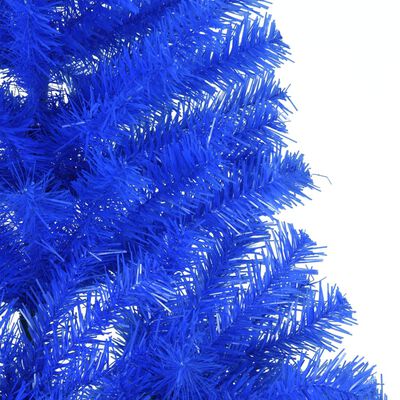 vidaXL mākslīgā Ziemassvētku egle ar statīvu, pusapaļa, 240 cm, zila