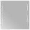 vidaXL LED vannas spogulis Caurspīdīgs 40 x 40 cm rūdīts stikls