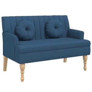 vidaXL sols ar spilveniem, 113x64,5x75,5 cm, zils audums