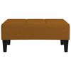 vidaXL 2-vietīga dīvāngulta ar 2 spilveniem un kājsoliņu, brūns samts