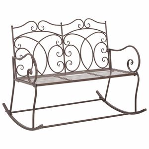 vidaXL dārza sols, 104 cm, antīki brūna dzelzs