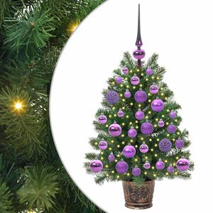 vidaXL Mākslīgā Ziemassvētku eglīte su 150 LED Zaļa 75 cm PE un PVC