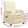 vidaXL elektrisks masāžas krēsls, krēmkrāsas mākslīgā āda