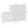 vidaXL apavu skapis, balts, 105x35,5x70 cm, inženierijas koks