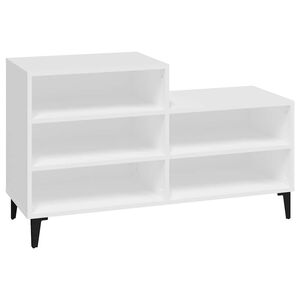vidaXL apavu plaukts, balts, 102x36x60 cm, inženierijas koks