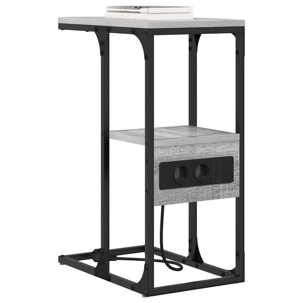 vidaXL Nakts skapītis Pelēka Sonomas ozola 41.5 x 26 x 60.5 cm