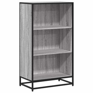 vidaXL grāmatu plaukts, pelēka koka, 60x35x107,5 cm, inženierijas koks