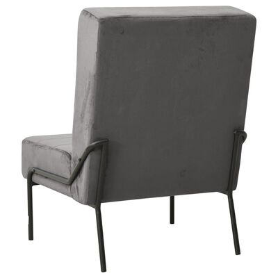 vidaXL atpūtas krēsls, 65x79x87 cm, tumši pelēks samts