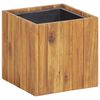 vidaXL augstā puķu kaste ar podu, 24,5x24,5x25 cm, akācijas masīvkoks
