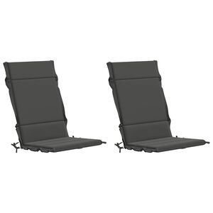 vidaXL 2-Daļu Augsta Atzveltne Krēslu Spilveni GEMERT 2 pcs Antracīta