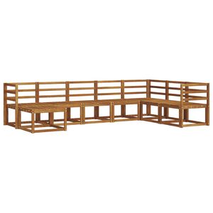 vidaXL Āra dīvānu komplekts ar spilvenu 8 pcs Dabisks un krējuma