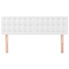vidaXL gultas galvgaļi, balts, 144x5x78/88 cm, mākslīgā āda