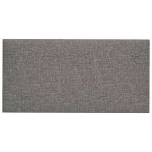 vidaXL Sienas galvgals 12 gab. 60 x 30 cm Gai&scaron;i pelēks audums