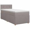 vidaXL Kontinentālā gulta ar matraci Pelēkbrūna 80 x 200 cm Audums