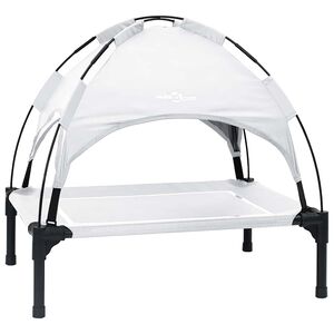 vidaXL Suņu gulta 63 x 49,5 x 60 cm Tērauds Sudrabaini pelēks