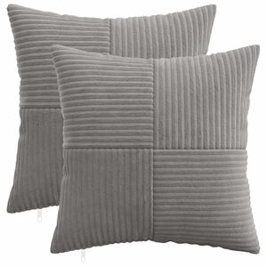 vidaXL Spilvenu pārvalks 2 pcs ALMELO Gai&scaron;i pelēka 30 x 30 cm