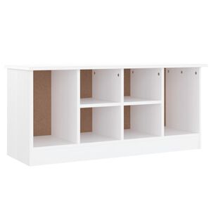 vidaXL apavu skapis ALTA, balts, 100x35x45 cm, priedes masīvkoks