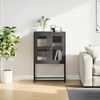 vidaXL Highboard Black 68x39x107 cm Tērauds