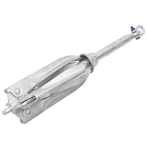 vidaXL saliekamais enkurs, sudraba krāsa, 12 kg, karsti cinkots čuguns