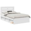vidaXL Gultas rāmis Balts 120 x 190 cm Ciets priedes koks